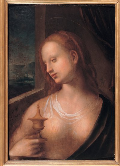 Magdalena met de zalfpot door Domenico Puligo